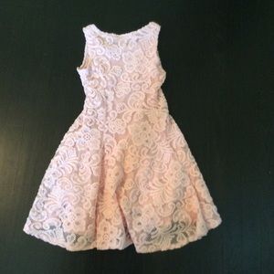 Girls Pink Crush pink lace dress size 10/12